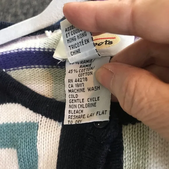 Talbots Geometric Patterned Cardigan Small - Picture 6 of 6